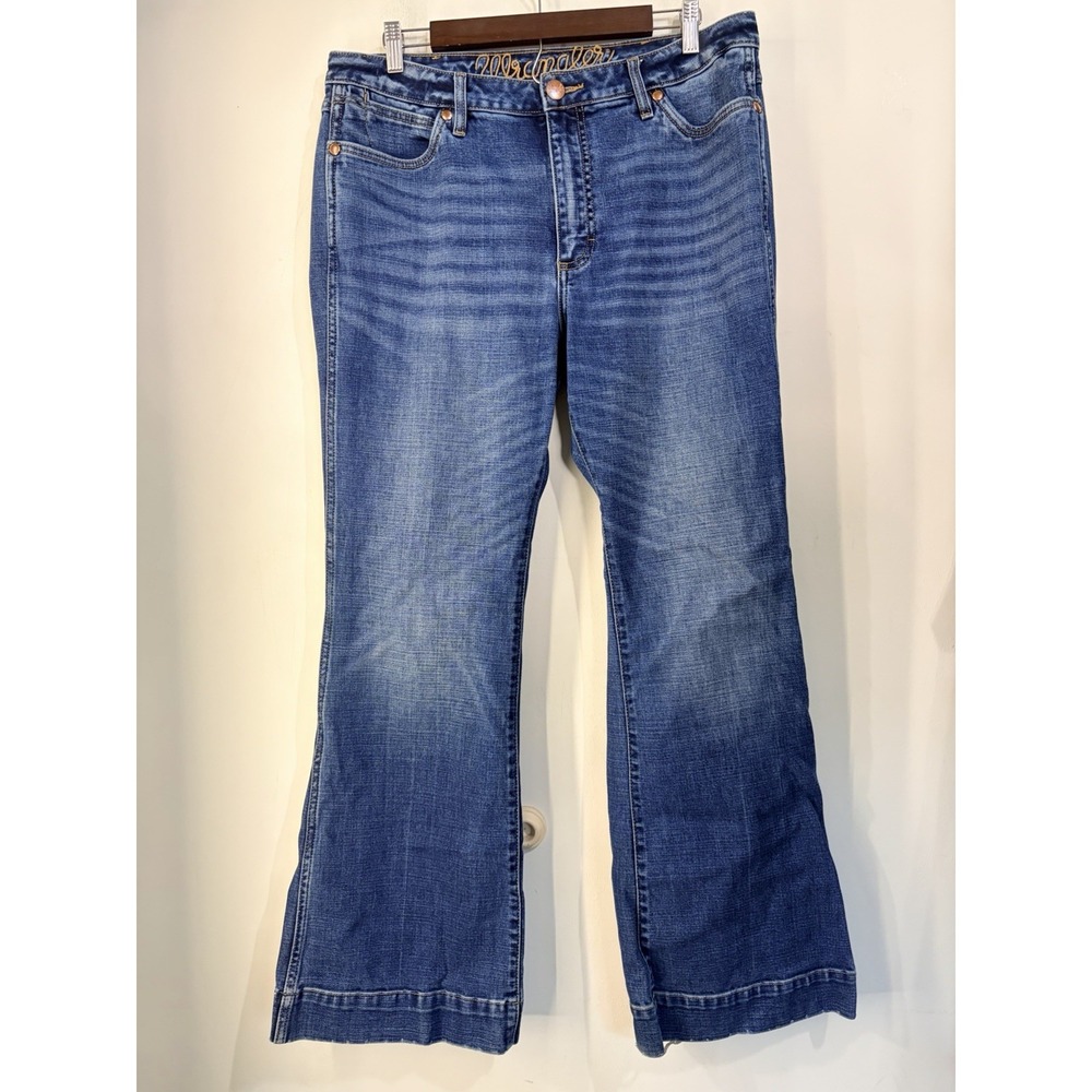 Wrangler Retro Womens 32x32 Bootcut Jeans Blue Denim Western Stretch Mid Rise
